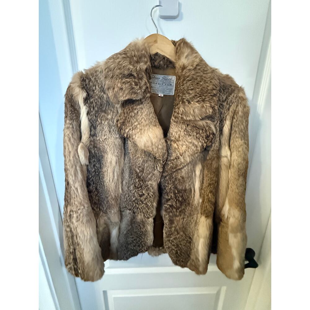 Vintage Designer Rabbit Fur Elegant Women’s coat - S